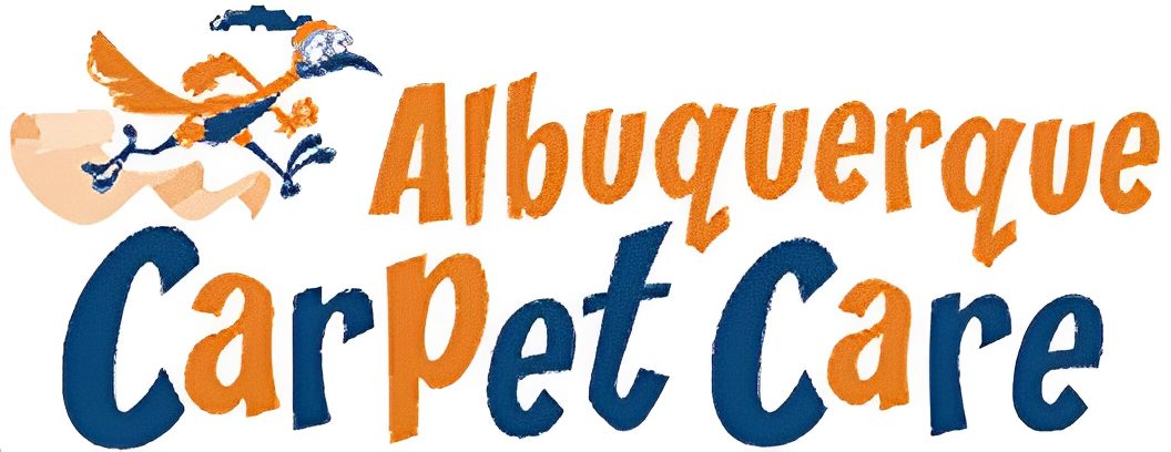 Albuquerque Carpet Care logo with roadrunner illustration.