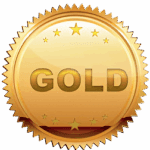 attachment_6865077 (1) 5 Gold medal with stars on black background.